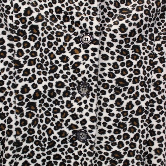 Vintage white Leopard print button down coat women’s medium brand joule - Picture 4 of 7